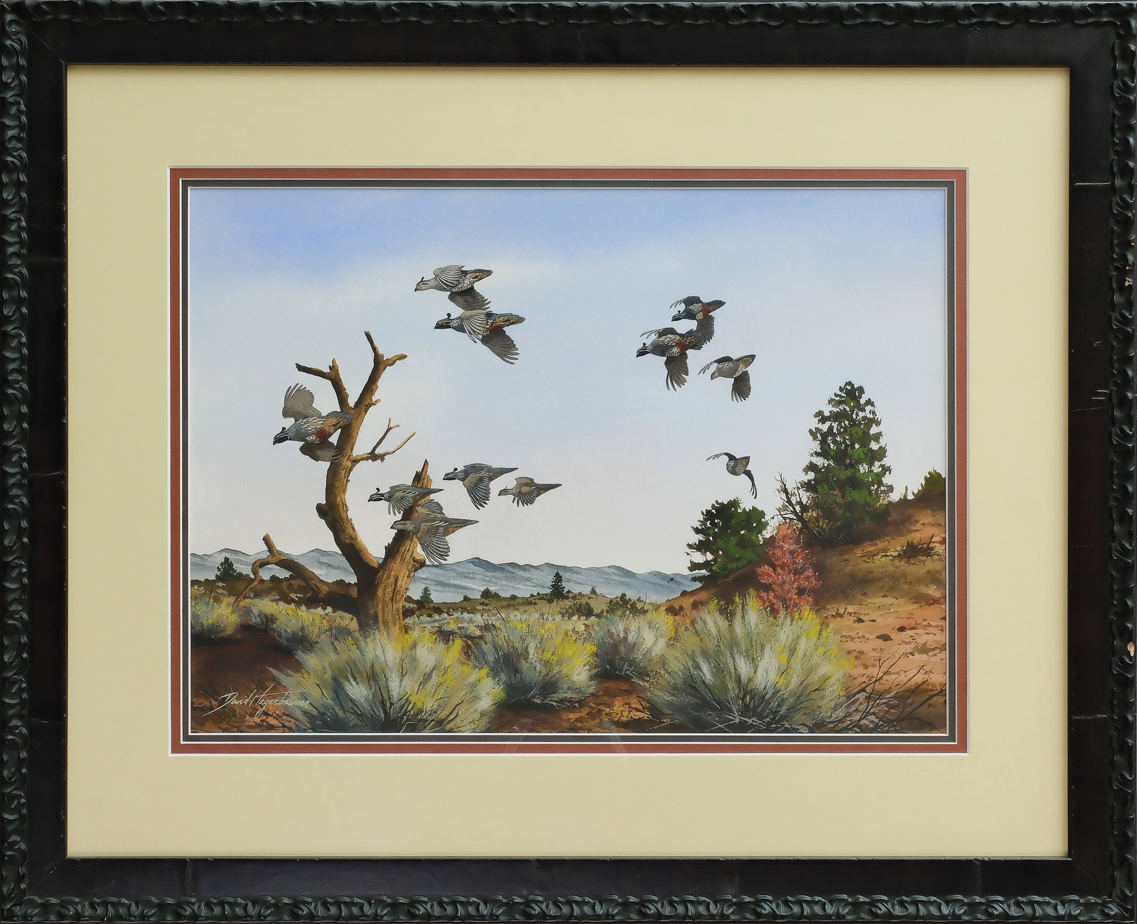 David Hagerbaumer (1921-2014), watercolor on paper. (1 of 1)