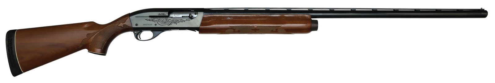 FIELD USED REMINGTON MODEL 1100 MAGNUM SHOTGUN. (1 of 2)