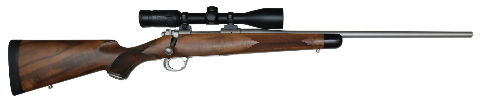 EVER USEFUL KIMBER MODEL 84M "SELECT GRADE" CLASSIC STAINLESS RIFLE IN 7MM-08 REM CALIBER WITH SCOPE (1 of 2)