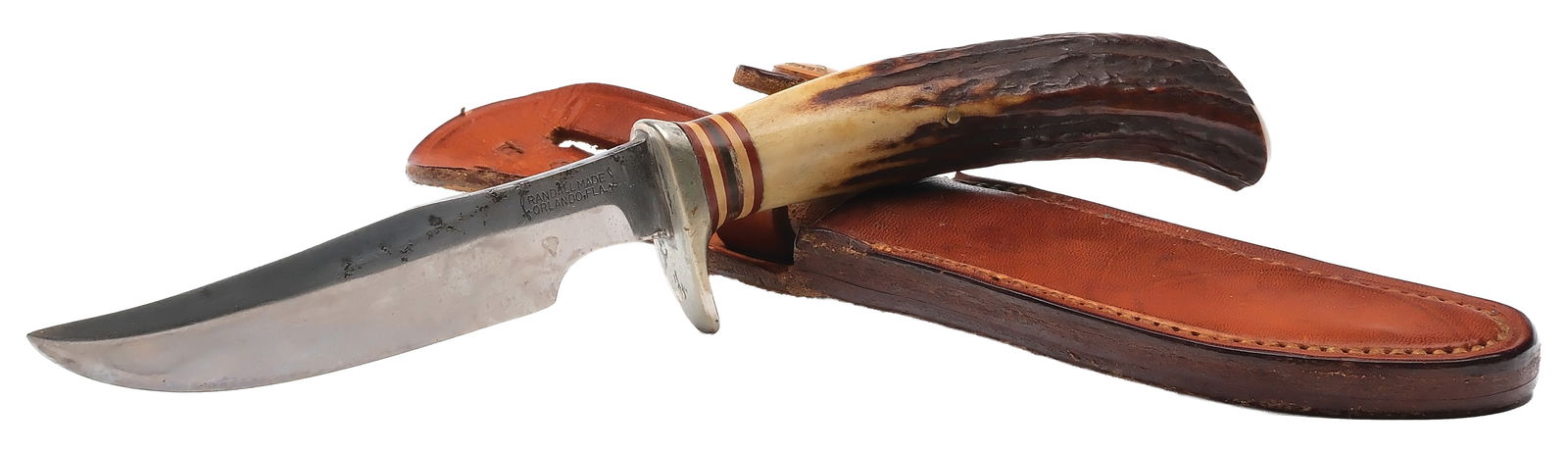 RANDALL MADE KNIVES MODEL NO. 7 KNIFE WITH EARLY HEISER SHEATH. (1 of 5)