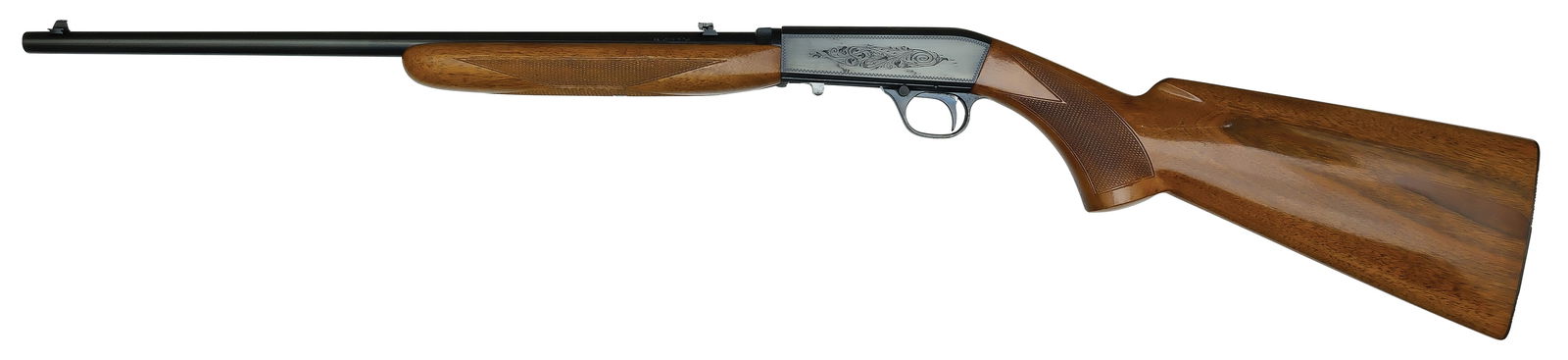 EXCELLENT HIGH ORIGINAL CONDITION BROWNING SEMI-AUTO 22 WITH ORIGINAL BOX. (1 of 2)