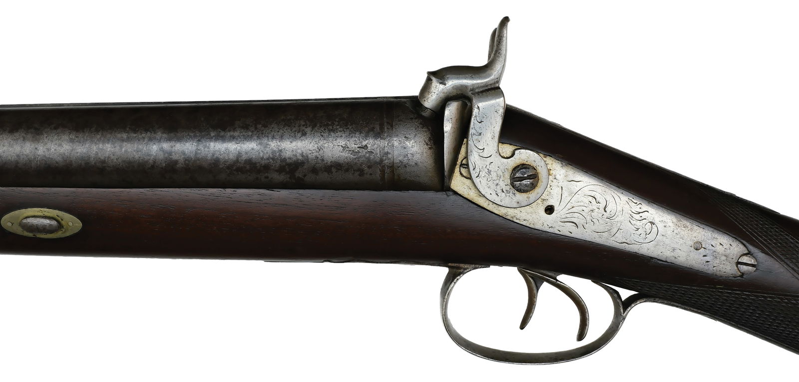 IMPRESSIVE FOUR BORE DOUBLE BARREL MUZZLELOADER. - 4