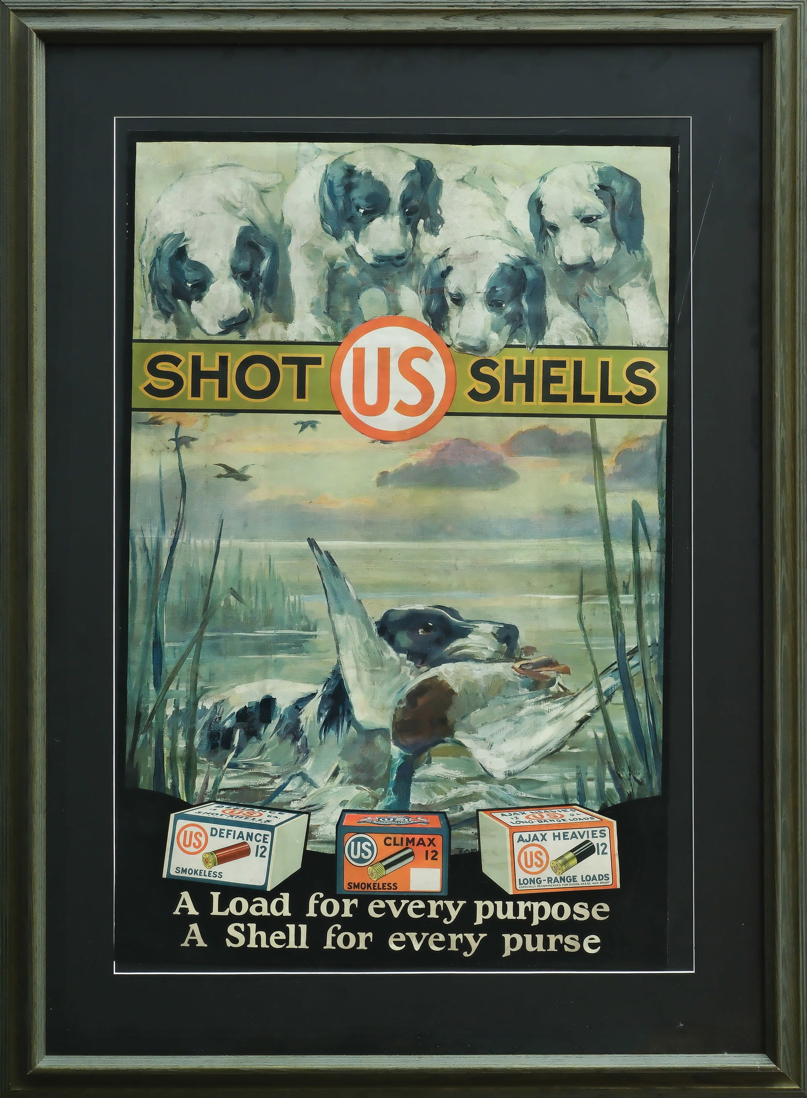 US Shot Shell vintage advertising poster. (1 of 1)