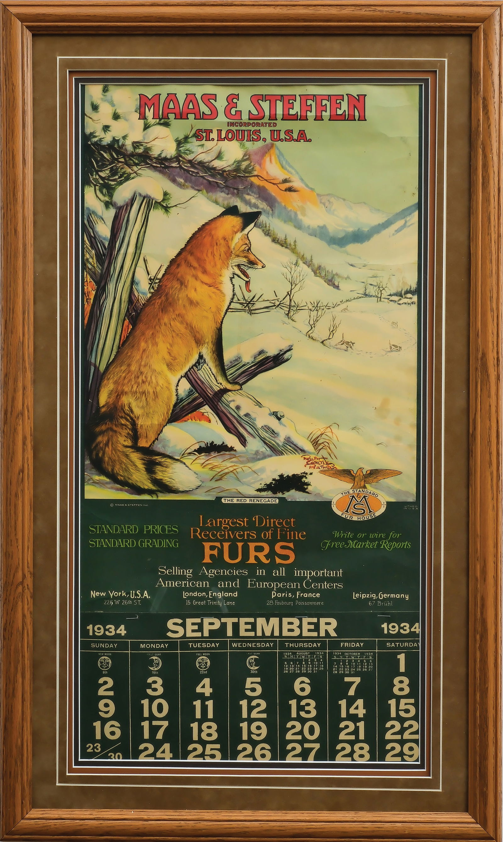 Maas & Steffen advertising calendar. (1 of 1)