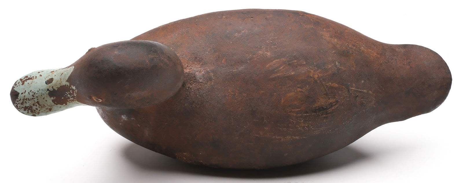 Rare cast iron sinkbox decoy. (1 of 6)