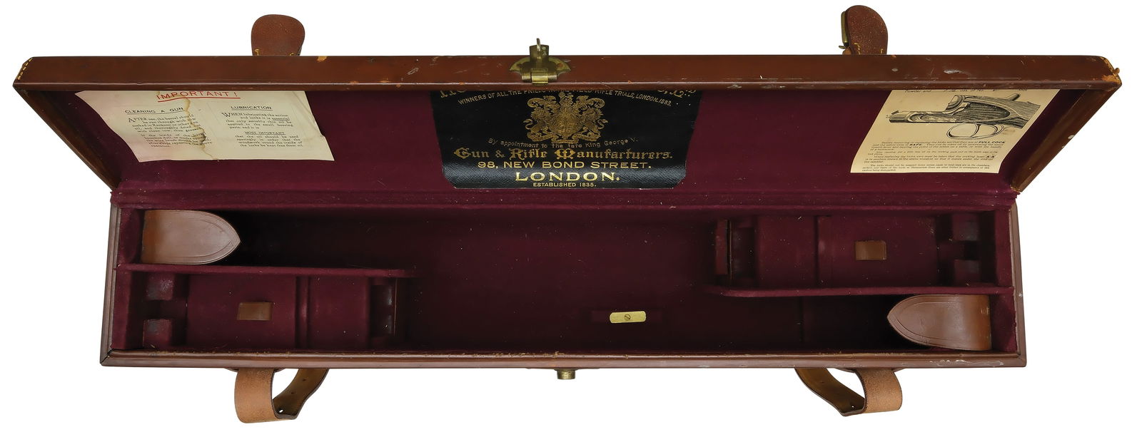 HOLLAND & HOLLAND TWO GUN MOTOR CASE. (1 of 3)
