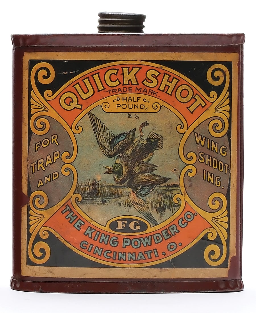 King Powder Company, rare Quick Shot gun powder tin. (1 of 1)