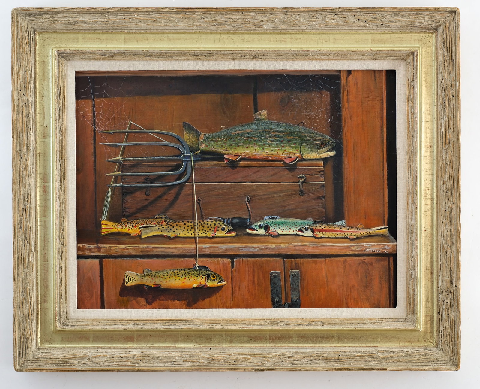 Jim Foote (1925-2004), oil on board.: Image measures 17.5" x 23.5". Frame measures 26" x 32". Signed and dated '93.