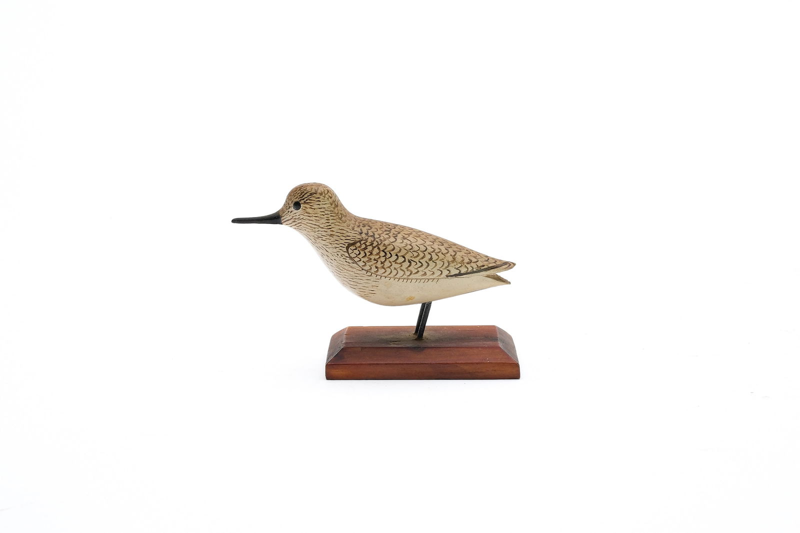 George Boyd (1873-1941), Seabrook, New Hampshire.: Miniature black bellied plover in winter plumage. Measures 3.75" long. Provenance: Dan Graf collection.