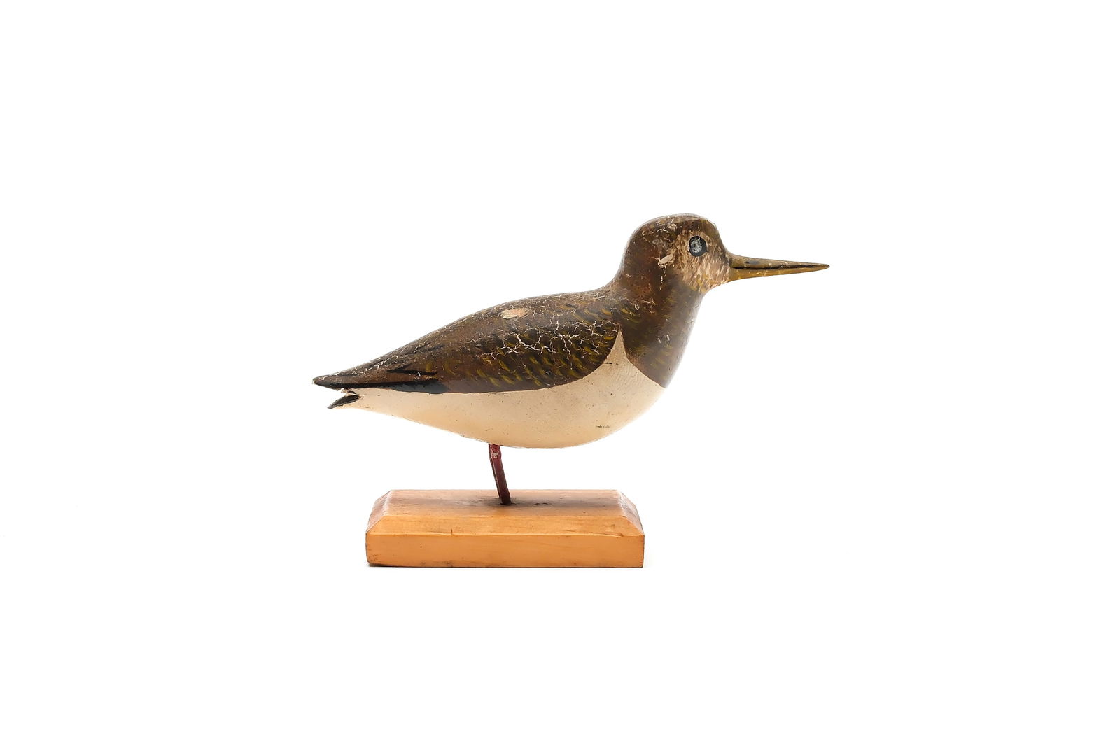 George Boyd (1873-1941), Seabrook, New Hampshire.: Miniature ruddy turnstone in winter plumage. Identified on the underside. Measures 4.25" long. Provenance: Dan Graf collection.