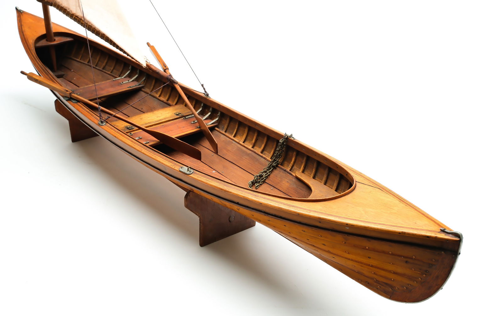 Early sailing canoe model. - 4