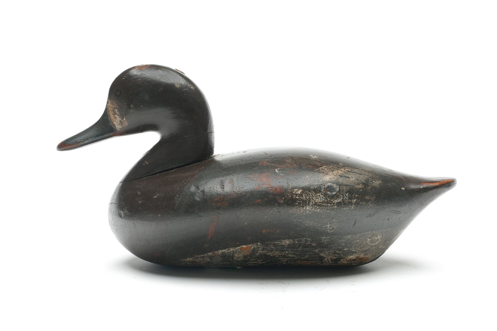 John "Daddy" Holly (1819-1892), Havre de Grace, Maryland.: Redhead hen. Branded "CH". Inlaid lead weight. Measures 12.5" long. Provenance: Dr. Lloyd Griffith collection. Private Maryland collection.