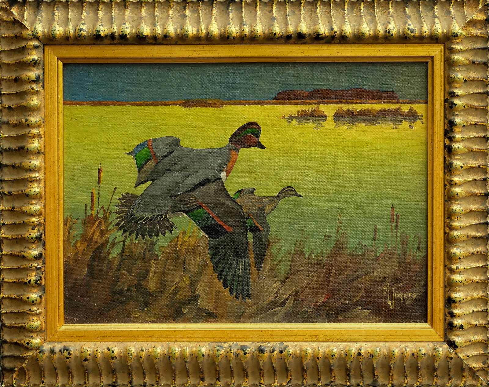 Frances Lee Jaques (1887-1969), oil on canvas board.: Image measures 7.75" x 10.75". Frame measures 11.5" x 14.5". Signed. Provenance: Joseph Ellis collection.
