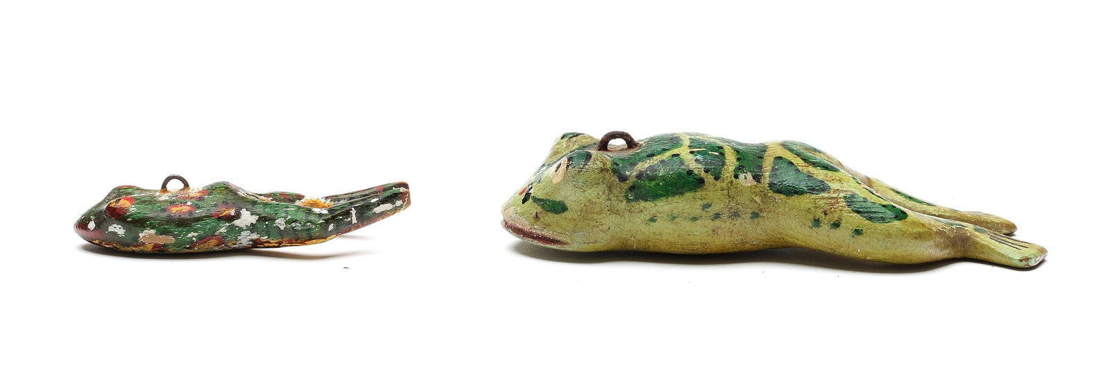 Two frog spearing decoys. - 3