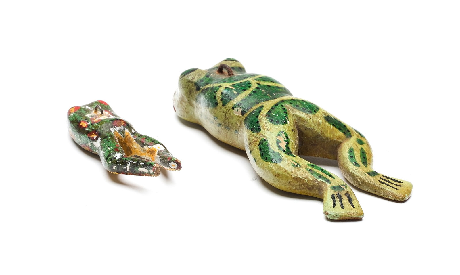 Two frog spearing decoys. - 4
