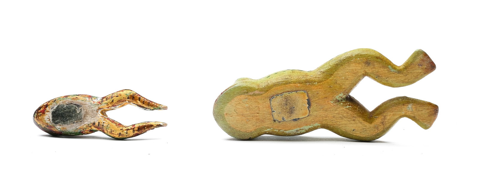 Two frog spearing decoys. - 5