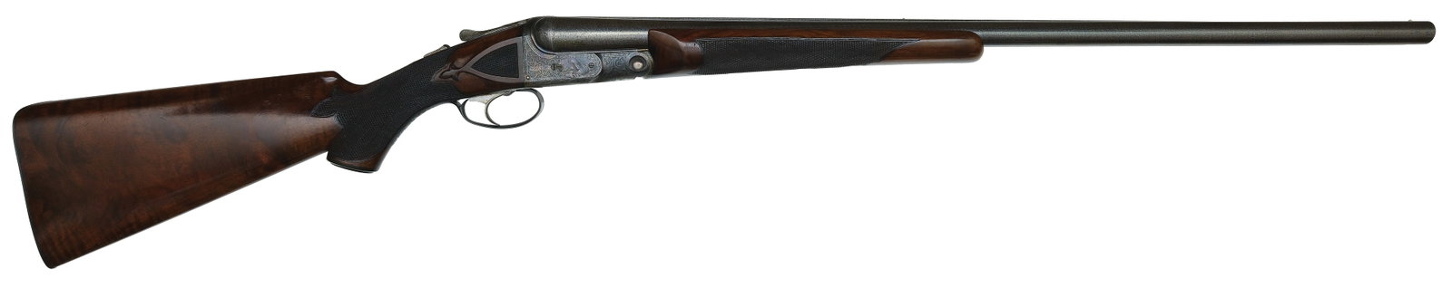 EXCEPTIONALLY FINE AND RARE PARKER AHE GRADE 12 BORE SHOTGUN. (1 of 7)