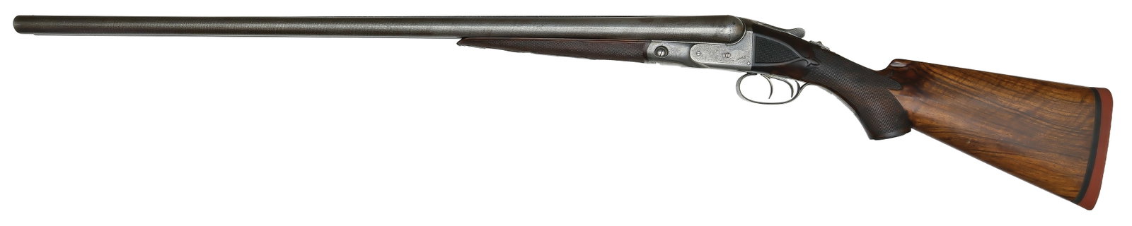 SCARCE PARKER BH GRADE 12 BORE SHOTGUN.: SN. 88600. Cal. 12ga. Built on a No. 2 frame with 30" damascus brls that have matted concave top rib and usual rib legend. Breech ends with ring of engraving. Brl flats with unstruck weight of 4lbs. 5