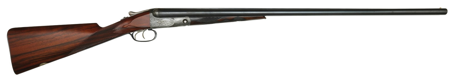 USEFUL PARKER DH GRADE 20 BORE SHOTGUN.: SN. 119051. Cal. 20ga. Built on a 0 frame with 30" Titanic steel brls that have matted concave top rib with white front bead. Flats with 3lbs. 11oz. unstruck weight. Walnut splinter forend checkered i