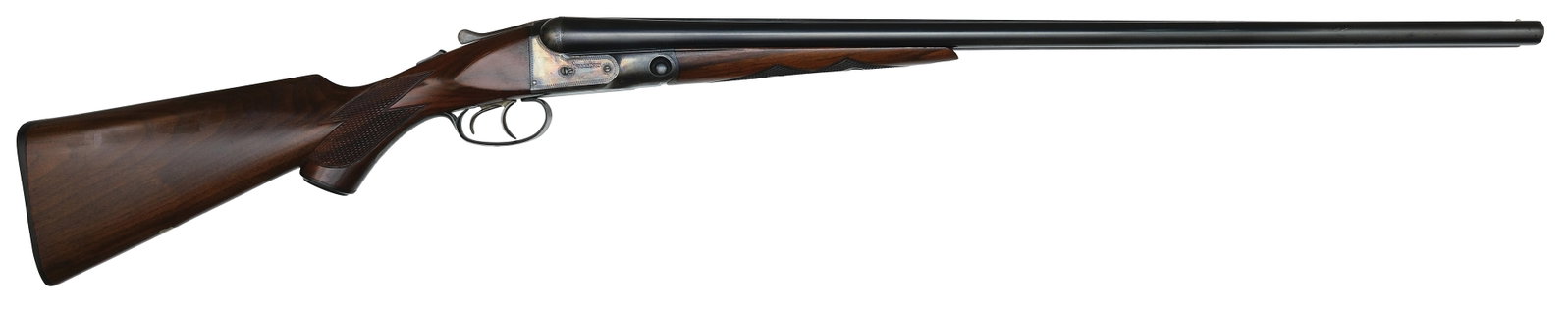 EXCELLENT HIGH ORIGINAL CONDITION PARKER VHE 16 BORE SHOTGUN.: SN. 226222. Cal. 16ga. Built on a No. 1 with 28" Vulcan steel brls that have matted concave top rib and twin white beads. Flats with unstruck weight of 3lbs. 5oz. and Overload proof stamps.