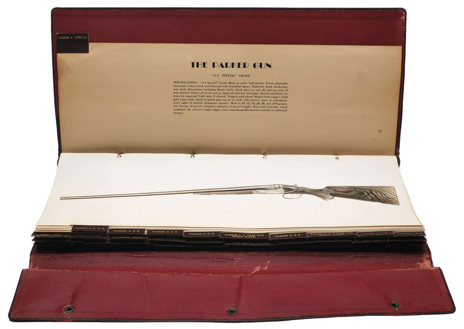 EXCEPTIONALLY RARE PARKER/REMINGTON SALESMAN'S PORTFOLIO. (1 of 2)