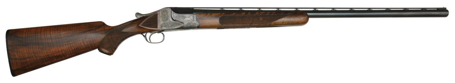 EXCEPTIONALLY FINE HIGH ORIGINAL CONDITION A.H. FOX J GRADE SINGLE BARREL TRAP 12 BORE SHOTGUN. (1 of 7)