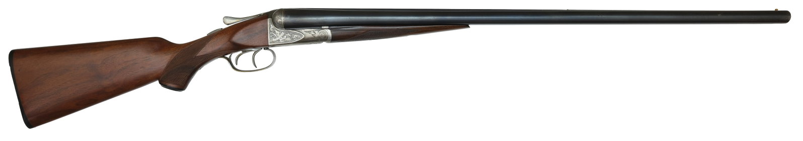 A.H. FOX AE GRADE 12 BORE SHOTGUN.: SN. 31308. Cal. 12ga. Built with No. 3 weight 30" Chromox steel brls that have matted concave rib with twin white beads and usual maker's Philadelphia address stamps on top of tubes. Walnut splinter f