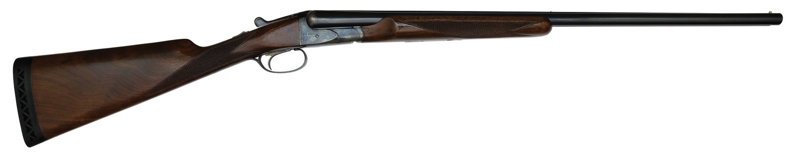 RARE HIGH CONDITION A.H. FOX STERLINGWORTH DELUXE SKEET 20 BORE SHOTGUN.: SN. 263554. Cal. 20ga. Built with 26" Special Alloy steel brls that have matted concave top rib with twin white beads. Brls with usual Savage Arms stamps towards breech ends. Walnut beavertail forend 