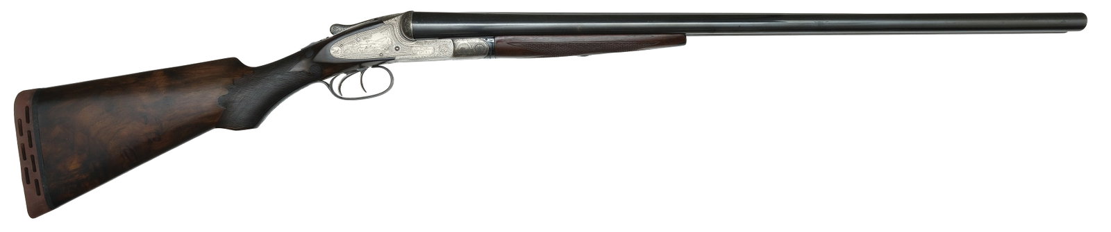 EXCEPTIONAL BEST QUALITY EARLY PRODUCTION L.C. SMITH SPECIAL ORDER 12 BORE SHOTGUN. (1 of 7)