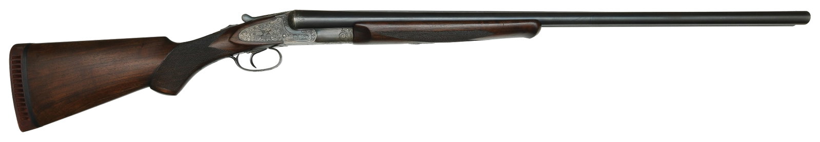 RARE L.C. SMITH SPECIALTY GRADE WILDFOWL 12 GAUGE SHOTGUN.: SN. RE49171. Cal. 12ga. Built with 30" brls that have matted concave rib with twin white beads. Tops of brls with usual maker's stamps. Breech ends with light engraving. Beavertail forend has Schnabel