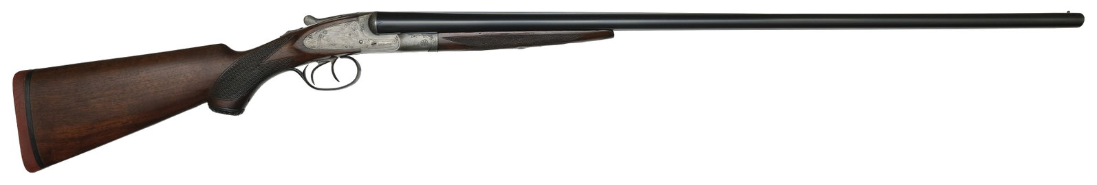 EXTREMELY RARE LONG BARRELED L.C. SMITH TRAP GRADE 20 GAUGE.: SN. FWE102722. Cal. 20ga. Built with 32" steel brls that have matted concave top rib with small brass front bead. Tops of brls with usual maker's stamps. Flats with SN, proof stamps, and "T". Splinter
