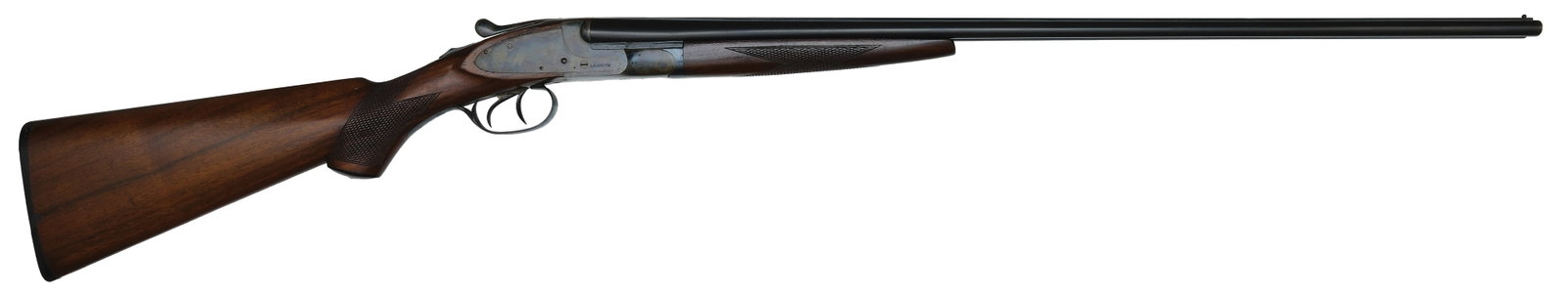 GORGEOUS HIGH ORIGINAL CONDITION L.C. SMITH FIELD GRADE .410 BORE.: SN. FW94727. Cal. .410ga. Built with 28" brls that have slightly raised matted top rib with brass front bead. Tops of brls with usual maker's stamps. Walnut splinter forend is point pattern checkered 