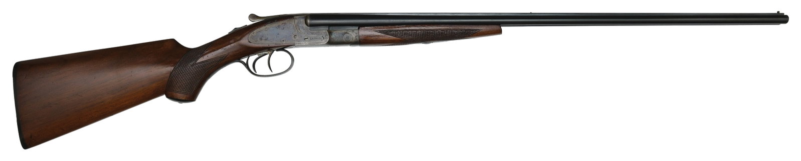 FINE ORIGINAL CONDITION L.C. SMITH FIELD GRADE .410 GAUGE SHOTGUN.: SN. FWE197827. Cal. .410ga. Built with 26" brls that have slightly raised matted top rib with brass mid and front bead. Tops of brls with usual maker's stamps. Walnut splinter forend is point pat