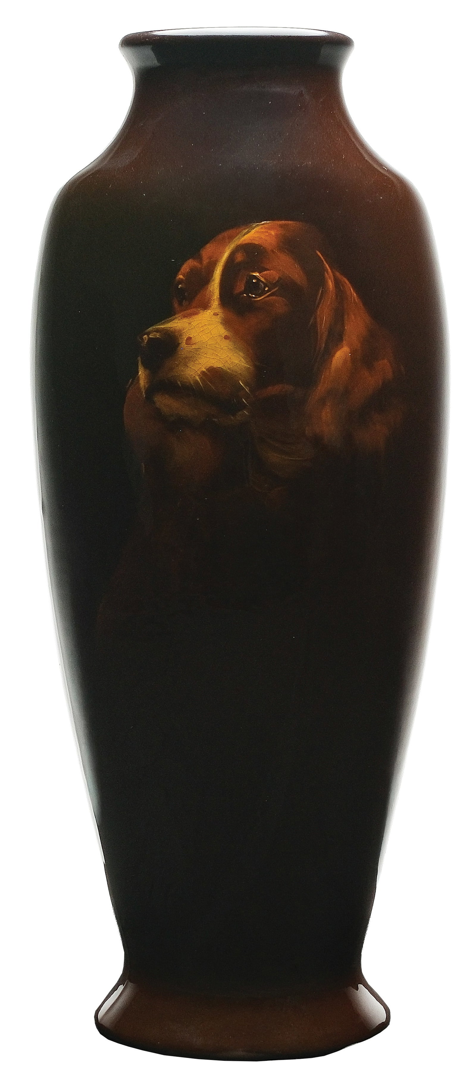 HIGHLY DESIRABLE HUNTER ARMS CO. SHOOTING TROPHY - A LENOX VASE.: These fabulous shooting trophies were made for Hunter Arms Co. likely between 1915-1930, this one undated. They are found in different sizes with different degrees of art and ornamentation. by the Len