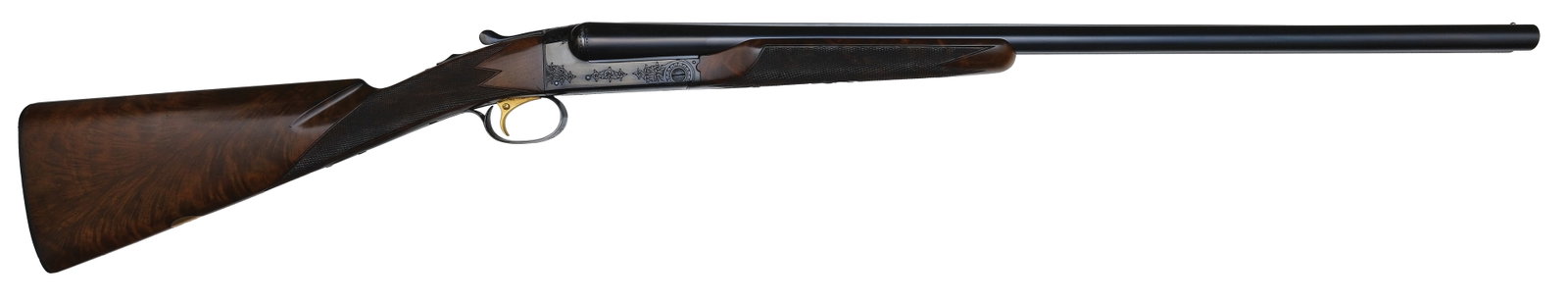 EXCELLENT AND RARE WINCHESTER MODEL 21-1 12 BORE SHOTGUN WITH CASE. (1 of 7)