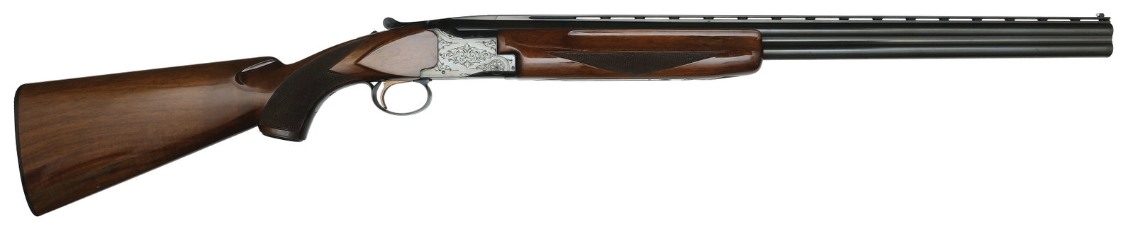 EXCELLENT WINCHESTER MODEL 101 20 BORE SHOTGUN.: SN. K242196. Cal. 20ga. Built with 26" Winchester Proof steel brls that have slightly raised matted ventilated rib with white front bead. Brl flats are engine turned. Finger groove walnut forend 