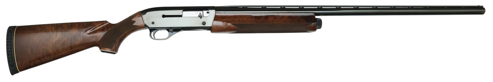 MINTY WINCHESTER SUPER-X MODEL 1 12 BORE SHOTGUN.: SN. M76554. Cal. 12ga. Built with 30" ventilated rib brl that has twin steel beads and usual maker's stamps on left side. Finger groove walnut forend is near full coverage point pattern checkered. Blu
