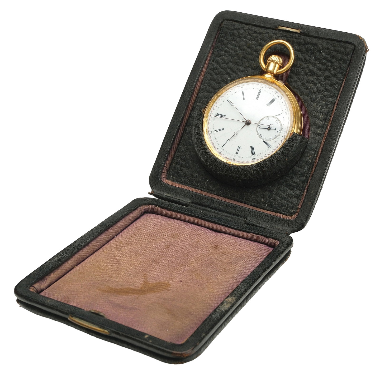 18k Gold Tiffany Pocket Watch with an Alfred Gerard Movement: 18k Pocket watch with "Armis Et Animis" (By Force Of Arms And Courage) engraving on back dating back to the 317th Infantry Regiment from WWII. This time piece come with an Alfred Gerard N863 automatic