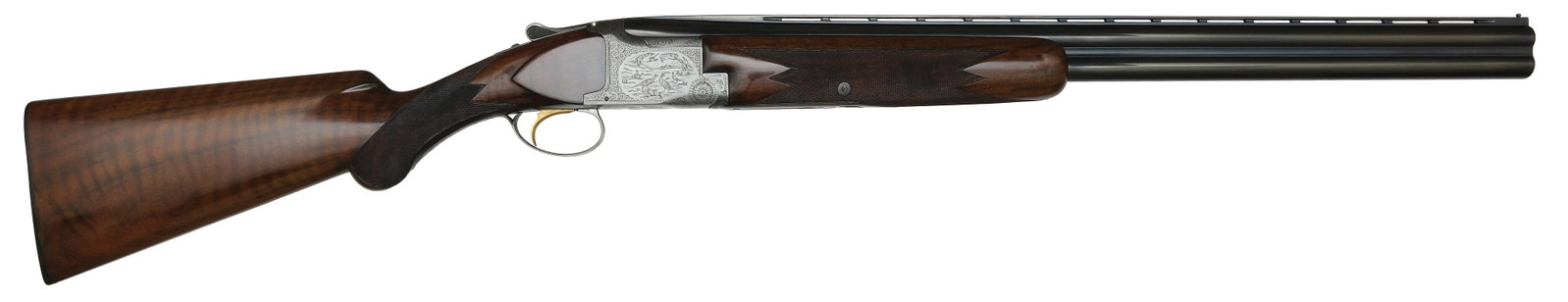 DESIRABLE FUNKEN ENGRAVED BROWNING SUPERPOSED GRADE III FIGHTING COCKS 12 BORE WITH TOLEX CASE.: SN. 56783. Cal. 12ga. beautiful and rare early superposed Built with 26-3/8" brls that have slightly raised matted ventilated top rib with brass front bead. Brl lumps are scroll engrave