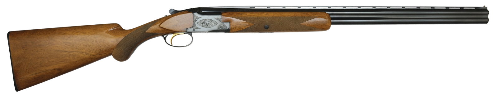 EXCELLENT FIELD CHOKED BROWNING SUPERPOSED LIGHTNING GRADE I 20 BORE SHOTGUN.: SN. 33671V4. Cal. 20ga. Built with 26-3/8" brls that have slightly raised matted ventilated top rib with brass front bead. Field style walnut forend is point pattern checkered on sides with light