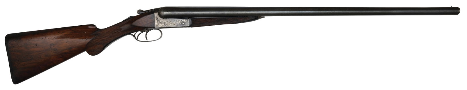SCARCE REMINGTON 1894 CEO GRADE 12 BORE SHOTGUN.: SN. 125796. Cal. 12ga. Built with 30" Ordnance steel brls that have slightly raised matted top rib with brass front bead. Tops of brls engraved "REMINGTON ARMS CO." on right and "ILION. N.Y. U. S. A./