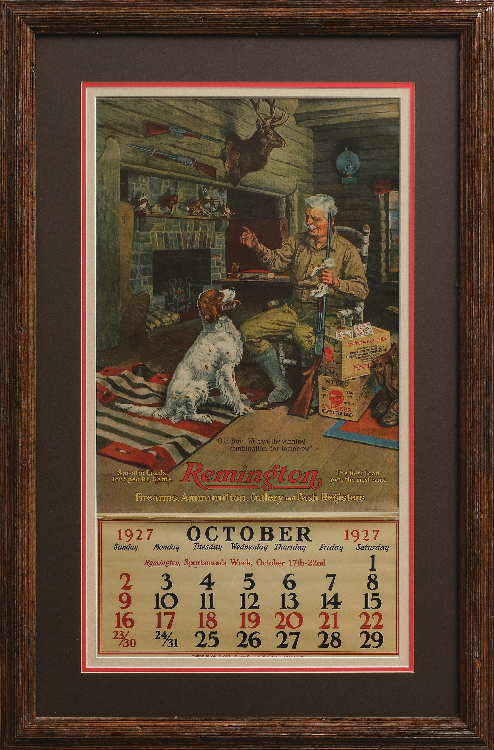 1927 Remington Advertising Calendar (1 of 1)