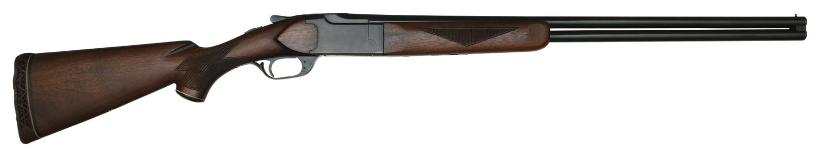 MARLIN MODEL 90 20 BORE SHOTGUN.: SN. L531. Cal. 20ga. Built with 28" matted ribless brls that have brass front bead and usual maker's stamps on left side. Walnut forend is triangle pattern checkered on sides with blued latch release 