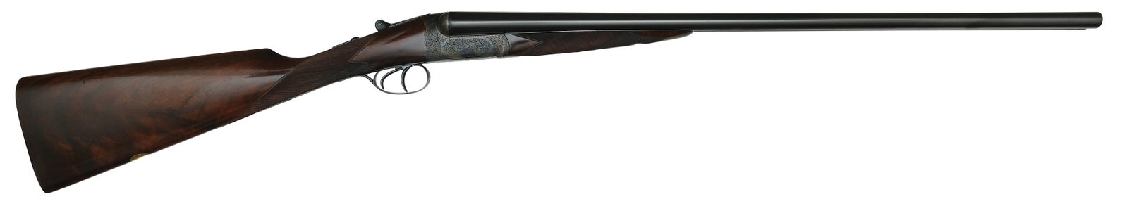 VERY RARE WESTLEY RICHARDS 20 BORE DROPLOCK SHOTGUN WITH CASE.: SN. 18497. Cal. 20ga. Built with 27" Whitworth Steel Chopperlump brls that have concave top rib with brass front bead. Rib engraved "WESTLEY RICHARDS 23 CONDUIT ST LONDON GUN MAKERS BY APPOINTMENT TO 