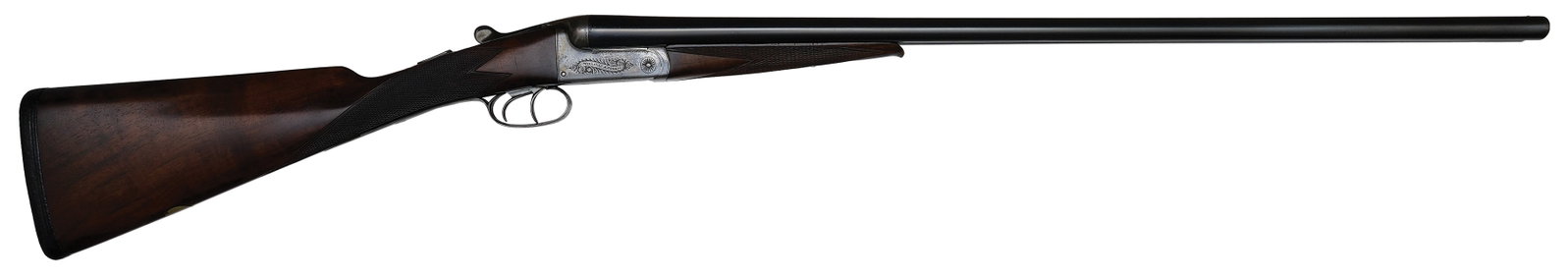EVER USEFUL WILLIAMS & POWELL 20 BORE BOXLOCK SHOTGUN WITH CASE.: SN. 10747. Cal. 20ga. Built with 28" fluid steel brls that have thin concave top rib with small brass front bead. Rib engraved "WILLIAMS & POWELL LIVERPOOL". Breech ends of brls with small ring of eng