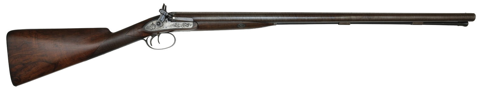 SCARCE PELLET IGNITION JOSEPH MANTON PERCUSSION MUZZLELOADER IN 12 BORE SHOTGUN. (1 of 2)
