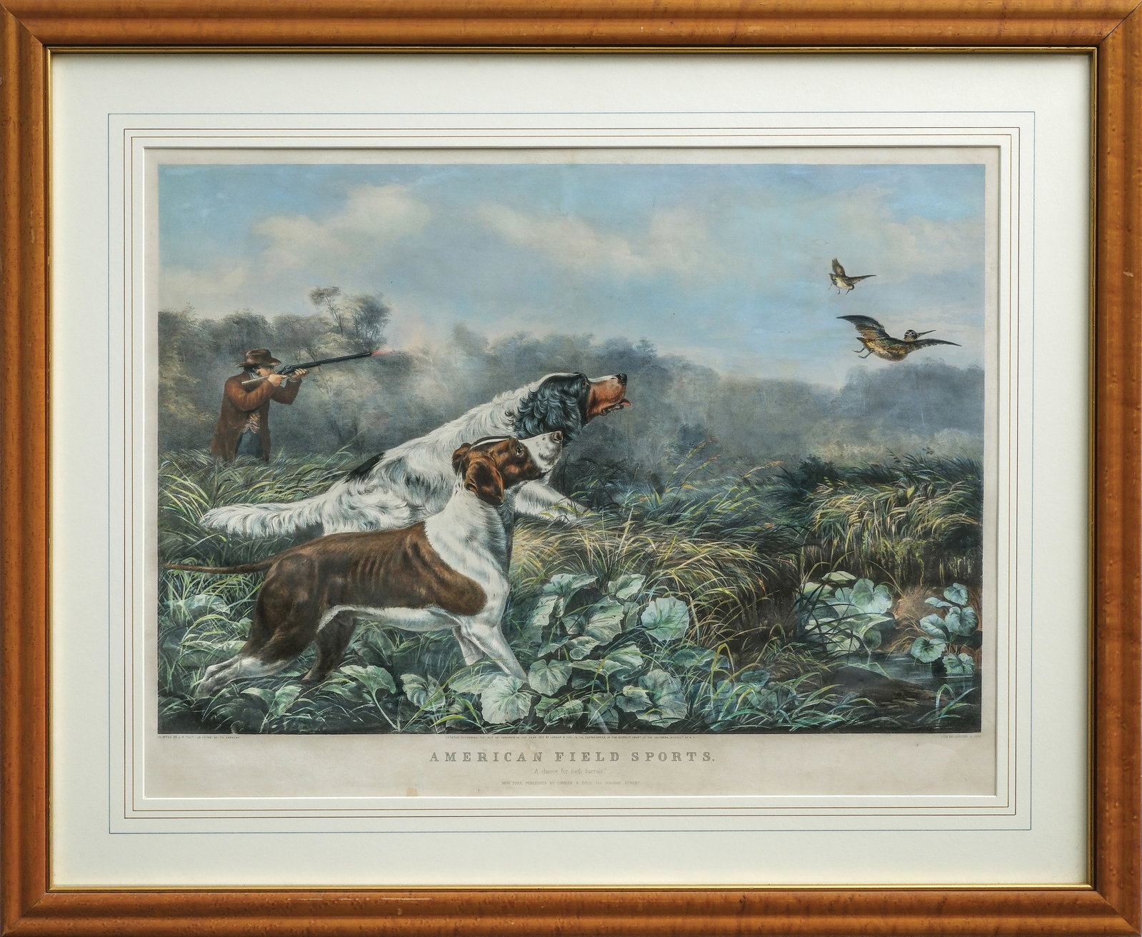 Currier and Ives "American Field Sports" lithograph. (1 of 1)