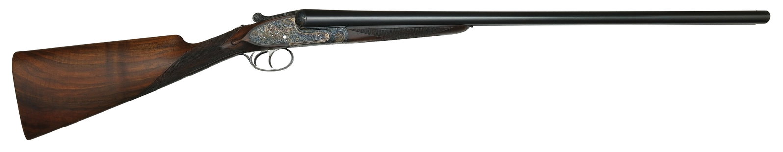 SUPERB HIGH ORIGINAL CONDITION AYA NO. 2 12 BORE GAME GUN.: SN. 542556. Cal. 12ga. Built with 28" Chopperlump brls that have concave op rib with steel front bead. Tops of brls engraved "AYA - AGUIRRE Y ARANZABAL - MADE IN SPAIN" and are lightly 