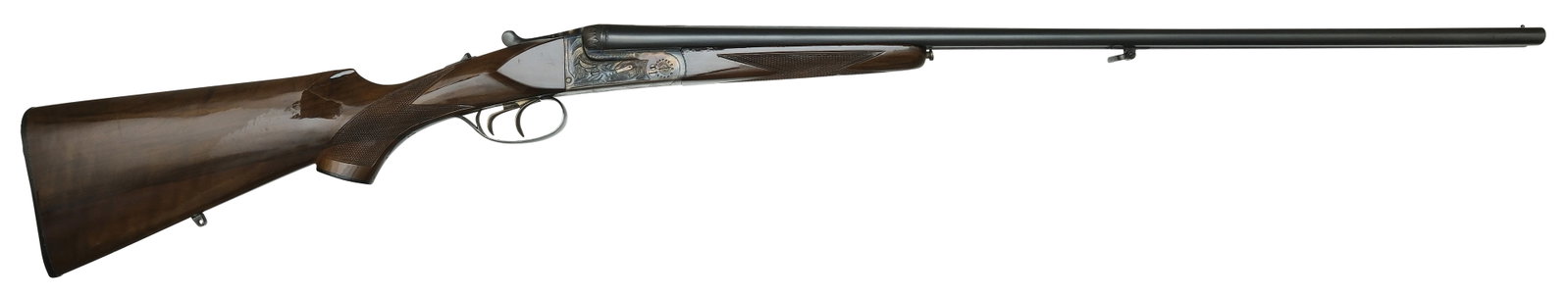 GOROSABEL MODEL 522 .410 BORE SHOTGUN.: SN. P.G46632. Cal. .410ga. Built with 28" brls that have slightly raised matted top rib with brass front bead. Brls with maker's and importer's stamps towards breech end and ring of engraving. Brl fla