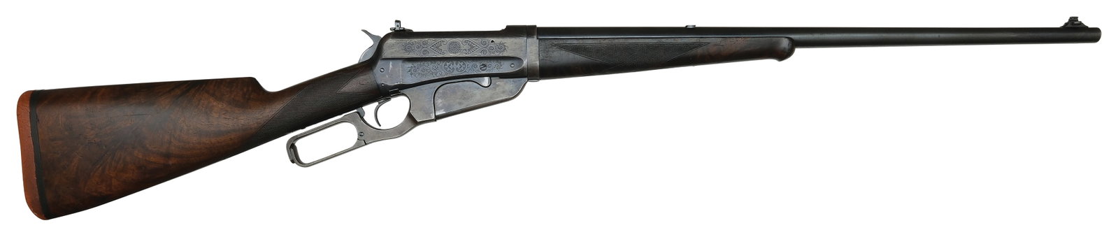 RARE FACTORY ENGRAVED WINCHESTER MODEL 1895 DELUXE RIFLE IN .30-06. (1 of 6)